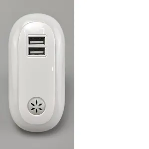 Usb Socket Led Stekker Oogbescherming Nachtlampje Usb Wandlamp Met Schemering Naar Heldere Sensor Lamp Met Plug In Ons