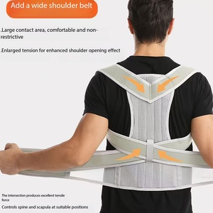 <span class=keywords><strong>Corrector</strong></span> de Postura, Soporte de Espalda Ajustable, Soporte para Espalda Alta y Baja, Escoliosis, Joroba, Columna Torácica para Deportes al Aire Libre - Product Image 2