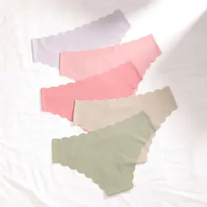 Different Color Plus Size One Piece Woman Panty Lotus Leaf Women Underwear Seamless Briefs Breathable Quick-Drying Panties
