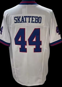 Новые недорогие дышащие футболки для американского футбола с вышивкой 2025 года: Нью-Йорк 6 Джаксон Дарт, 44 Кам Скэттбо, 1 Малик Наберс, 8 Джонс - Product Image 2