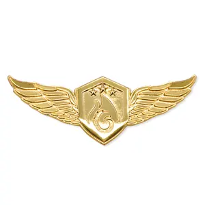 Pin de solapa esmaltado de metal 3d personalizado, insignia de águila, venta al por mayor