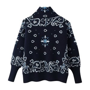 SHENZHU 2026 <span class=keywords><strong>Cardigan</strong></span> in <span class=keywords><strong>Maglia</strong></span> da Donna Estivo Stile Semplice Vestibilità Ampia con Cerniera Collo Alto Manica Lunga 007 - Product Image 3