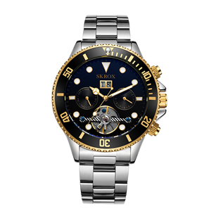 Reloj deportivo de marca de lujo de diseñador para hombre, banda de acero inoxidable de 43mm, regalo OEM, reloj mecánico automático Tourbillon de múltiples funciones - Product Image 1