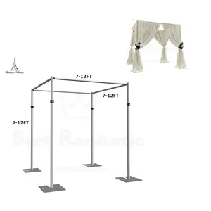 Adjustable Backdrop Wedding Stand Wedding Square Wrought Metal Frame Arch Adjustable Backdrop Curtain Stand Flower Yarn Shelf Pipe And Drape Kits