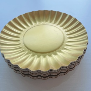 Bon marché Prix de gros <span class=keywords><strong>Assiette</strong></span> en papier jetable or argent brillant <span class=keywords><strong>Assiette</strong></span> en papier pour fête 8 "10" Assiettes à gâteau <span class=keywords><strong>Assiette</strong></span> à dessert - Product Image 4