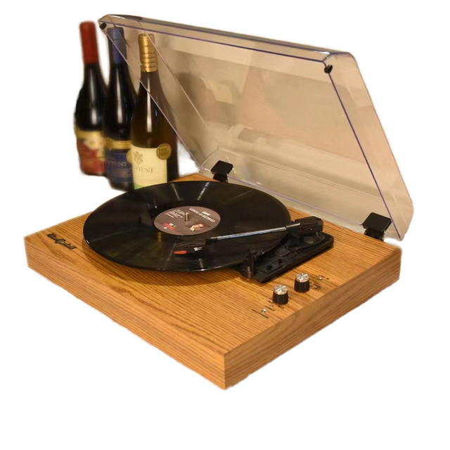 Modern Vintage Retro LP Record Player with RGB LED Lighting Nostalgic for Bluetooth Home Theatre Phonograph Battery Powered