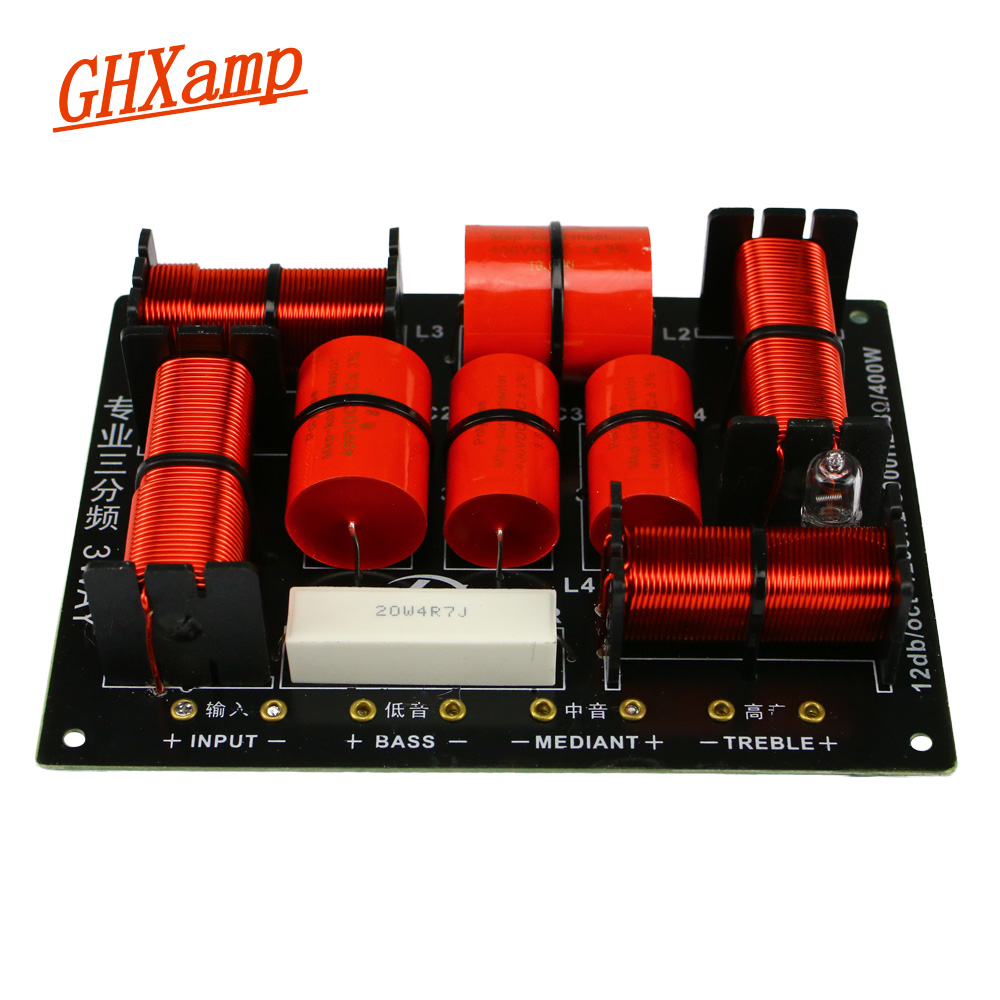 Mavin 12dB 3-Way Speaker Crossover Pair - 500W RMS, 4 Ohm, 1300Hz/4500Hz Points