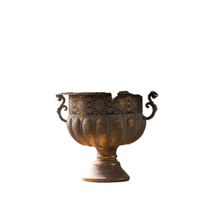 Vase à fleurs en fer forgé Art Déco fait main, style vintage européen, centre de table pour anniversaire et décoration intérieure - Product Image 1