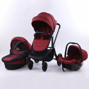 Poussettes pour bébé 3 en 1 Buggy réversible en lin de <span class=keywords><strong>luxe</strong></span> avec frein à une touche Cochecito De <span class=keywords><strong>Bebe</strong></span> 3 en 1 avec siège <span class=keywords><strong>auto</strong></span> - Product Image 2