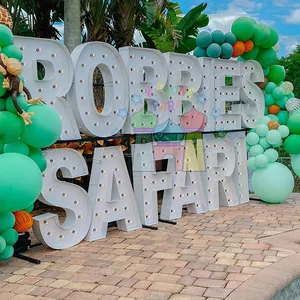 Letras marquee para decoração de casamento, grau comercial, para festa, exibição de palco