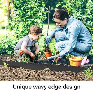 Powder Coated Bendable Metal Strips 11 Teeth 6 PCS Landscape Edging for Yard Garden Lawn - Product Image 4
