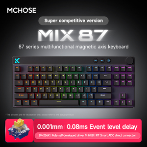 MCHOSE Mix87 Magnetic Axis Gaming <b>Keyboard</b> With RGB Lighting Customizable 87 Keys Offers Compact Design for Efficient Typing. RG - Product Image 4