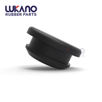 Bouchon en caoutchouc, silicone, noir, solide, 12mm, 10 pièces