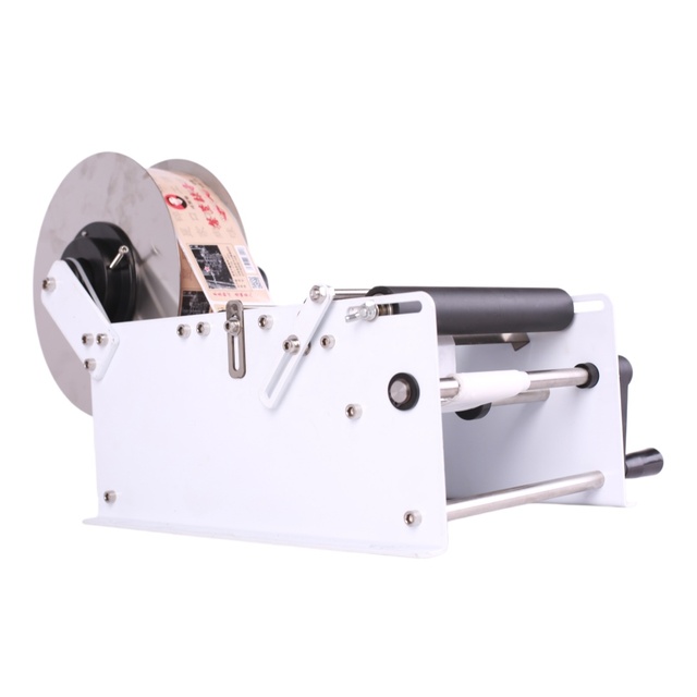 Manual Round Bottle Labeling Machine, Portable for Plastic Square Bottles, for Small Business