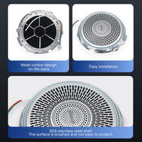 Cover Speaker Midrange W205 OEM Ambient Light dengan 64 Warna RGB Kontrol Aplikasi Stainless Steel 12V untuk Dekorasi Interior Mobil