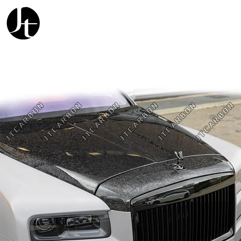 Car Body Parts Front Bonnet Cover Dry Forged Carbon Fiber Wide Body MSY Style Engine Hood For Rolls-Royce Cullinan Hood