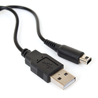 Kabel Pengisi Daya USB untuk 3DS Baru 3DS Baru 3DS LL NDSi Kabel Pengisi Daya Konsol Game Genggam Hitam Catu Daya USB Portabel