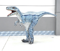 Costume de dinosaure Velociraptor adulte, modèle de simulation, animatronique en métal pour parc d'aventure, parc d'attractions, centre commercial