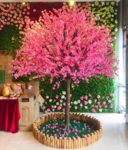 Pohon sakura imitasi besar, dekorasi pohon sakura pernikahan buatan cabang pohon bunga sakura besar tahan api - Product Image 3