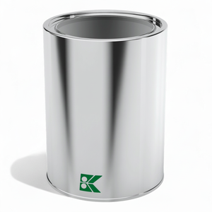 Kontensan Cylinder <b>Tin</b> Can <b>Metal</b> Container Model K123 83 X H80 mm 0.25 Lt - Product Image 2