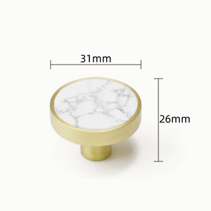 Có Thể Điều Chỉnh Nhỏ Bằng Đá Cẩm Thạch Kết Thúc Vàng Brass Tủ Cửa Xử Lý Ngăn Kéo Tay Nắm Gốm Trang Trí Xử Lý Cho Tủ Bếp - Product Image 1