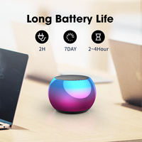 Mini Altavoz Inalámbrico LED RGB M3 con Diseño de Acero Electrochapado para Sonido de Alta Fidelidad, Múltiples Colores