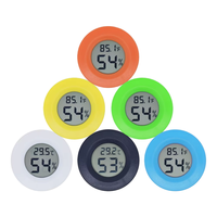 Mini thermomètre hygromètre numérique LCD rond pour réfrigérateur, congélateur, maison, voiture, animal de compagnie, moniteur de température et d'humidité