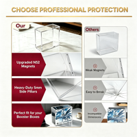 Boîte de présentation en acrylique transparente personnalisée avec couvercle magnétique, protection UV pour figurines et boîtes de boosters PSA CGC