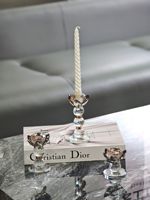Support de bougie en cristal de lotus de luxe, élégant porte-bougie conique pour dîner romantique, table de mariage, décoration intérieure