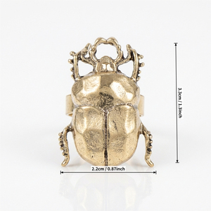 Bague <span class=keywords><strong>vintage</strong></span> en métal Cigale <span class=keywords><strong>Coccinelle</strong></span> pour Femme et Homme, design créatif insecte, bague ouverte, bijoux de mode, <span class=keywords><strong>accessoires</strong></span> de fête - Product Image 6