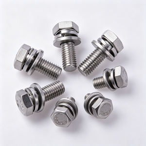Tornillo de Cabeza Hexagonal Cruzada GB9074.17 de Acero Inoxidable con Arandelas Planas y de Resorte, Suministro de Fábrica - Product Image 2