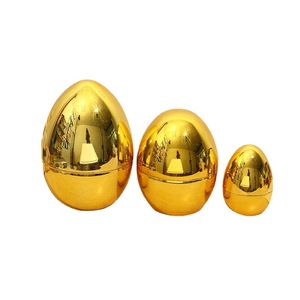Œufs <span class=keywords><strong>de</strong></span> Pâques en plastique électroplaqué personnalisés, œufs <span class=keywords><strong>de</strong></span> Pâques métalliques remplissables pour la chasse aux œufs, remplisseurs <span class=keywords><strong>de</strong></span> paniers, jeux <span class=keywords><strong>de</strong></span> fête, OEM ODM - Product Image 2