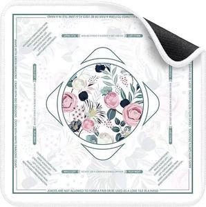 Tapis de Mahjong Américain de Luxe Personnalisé en Caoutchouc Naturel Épais, Silencieux, Pliable et Lavable – Tapis de Jeu d'Art Chinois Lisse pour Table - Product Image 1