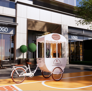 Presa di fabbrica Multi-funzionale Mobile triciclo 3 ruote <span class=keywords><strong>Street</strong></span> Food venditore per Hot dog e gelati realizzati in fibra di vetro resistente - Product Image 6