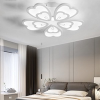 Plafonnier LED moderne en fer et acrylique avec télécommande/application, intensité réglable pour salon, chambre, restaurant 2026