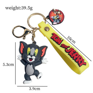 Nuevo Llavero de Silicona <span class=keywords><strong>Tom</strong></span> y <span class=keywords><strong>Jerry</strong></span> 2026, Figura de Acción, Colgante para Parejas, Anillo para Llaves de Coche - Product Image 4
