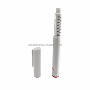 Vente en gros de cartouches jetables en plastique de 3 ml, 60 UI, avec capuchon rouge et corps blanc, marque ApexCare - Product Image 6
