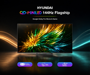 Téléviseur intelligent Android HYUNDAI <span class=keywords><strong>65</strong></span> pouces 4K Mini LED à écran plat, gamme de couleurs large 100% NTSC, 144Hz - Product Image 1