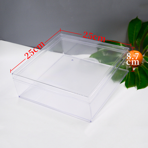กล่องอะคริลิคใสทรงสี่เหลี่ยมขนาดใหญ่ 25 ซม. สำหรับโชว์ขนม วางบนเคาน์เตอร์ บรรจุภัณฑ์คุ้กกี้ สำหรับใส่ขนมทีรามิสุ ใช้ในอุตสาหกรรม - Product Image 3
