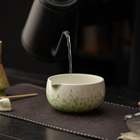 Ensemble de thé matcha Baibenli Spring Point, écologique, durable, quatre pièces en céramique, design moderne minimaliste pour la cérémonie du thé à la maison