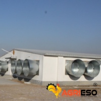 Ventilador de Extracción Cónico Industrial para Aves de Corral, Ventilador de Acero Galvanizado para Ventilación, Jaulas de FRP para Pollos de Engorde y Cría en Suelo