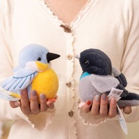 Peluche réaliste d'oiseau 12 cm, 4 styles (Pêcheur royal, Moineau), jouet en peluche doux, ornement de bureau, décoration d'intérieur, cadeau pour les amoureux des oiseaux et les enfants