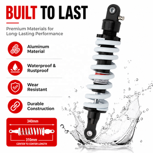 Amortisseur arrière de moto 310 mm, réglable en amortissement, pour motos tout-terrain BSE T8 <span class=keywords><strong>Kayo</strong></span> CRF KLX YZF - Product Image 5