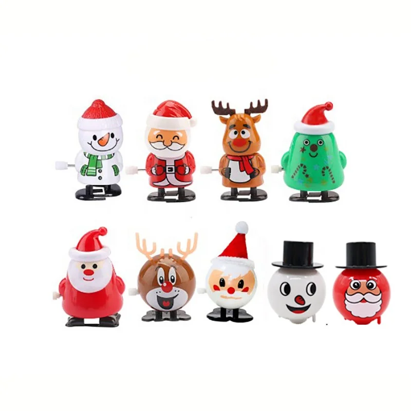 Рождественские заводные игрушки для детей, Рождественская игрушка, рождественские заводные игрушки, заводные шагающие пингвины, заводные игрушки, снеговик, Санта-Клаус