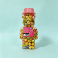 Popcorn en gros en conserve en forme d'ours de 128 grammes. Collations créatives pour enfants, fournisseur OEM de marque privée, usine de pop-corn