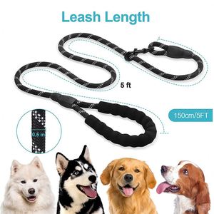 Laisse de luxe en nylon anti-bouloches pour animaux de compagnie, robuste, réfléchissante, avec crochet, design intelligent, motif foulard rayé, best-seller, produits pour animaux de compagnie - Product Image 6