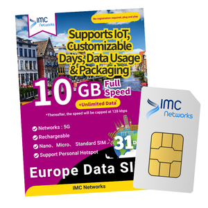 Tarjeta SIM IoT de Roaming Personalizada para Países de Europa, Tarjeta SIM de Viaje Internacional 4G 5G, Tarjetas SIM para Teléfonos Móviles para Revendedores - Product Image 1
