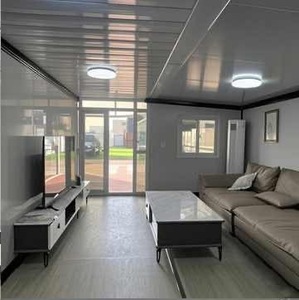 Casa Contenedor de Madera Expandible de Lujo de 20-40 Pies con Doble Ala, Prefabricada, Plegable, Dos Dormitorios, Un Baño, Oficina, Hotel - Product Image 4