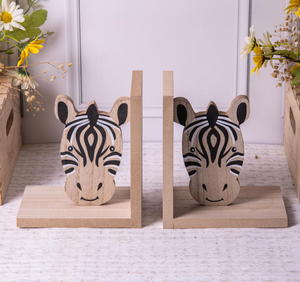 Personalización Niños Safari Jungle Baby Animal Nursery Decor Elefante Mesa MDF Sujetalibros de madera - Product Image 4