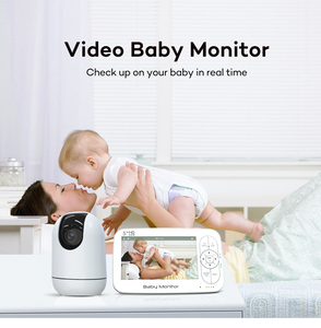 Tuya กล้องวิดีโอไร้สายอัจฉริยะขนาด<span class=keywords><strong>5</strong></span>นิ้ว, กล้องดูเด็ก1080P อุณหภูมิพร้อมระบบตรวจจับเสียงร้องไห้ด้วยเสียงคุยกันสองทาง - Product Image 3